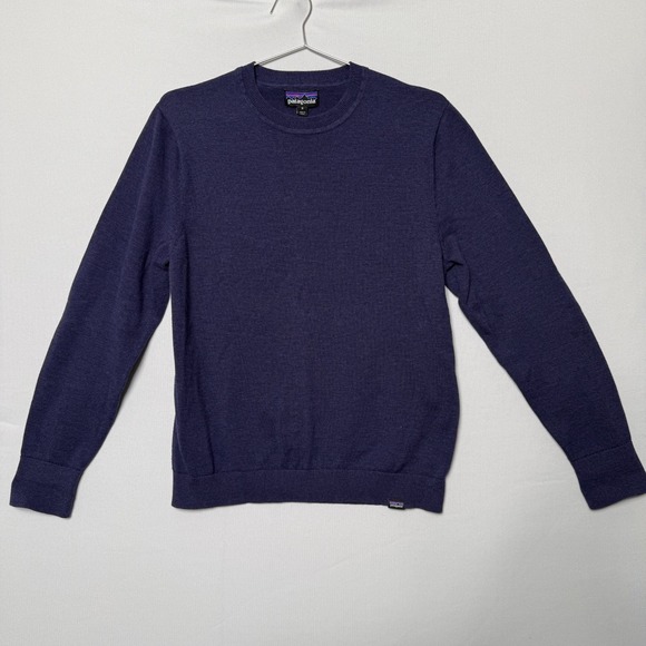 Patagonia Yewcrag Crew Sweater Mens Medium Purple Organic Cotton Blend STY53450 - Picture 2 of 11